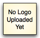 A square image with a graduated pale cream background, containing the words 'No Logo Uploaded Yet' in black text.