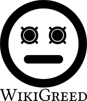 WikiGreed logo and wordmark.png